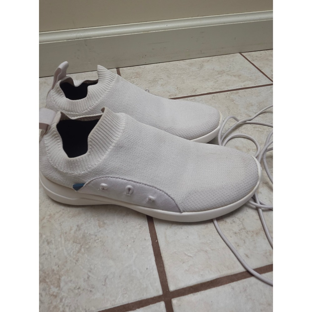 Vessi Cityscape Classic White Waterproof Knit Sneakers Womens Size 7 Slip On